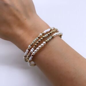 NWT Wool + Pepper Co. Skinny Beaded Bracelet Trio